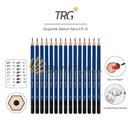 TRG Graphite Sketch Drawing Pencil P-13 - Graphite Sketch Drawing Pencil 4H 3H 2H H HB B 2B 3B 4B 5B