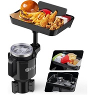 DYLEN Car Cup Holder Tray, Cup Holder Expander Adapter for Car, 9.5” Detachable Car Food Tray Table 