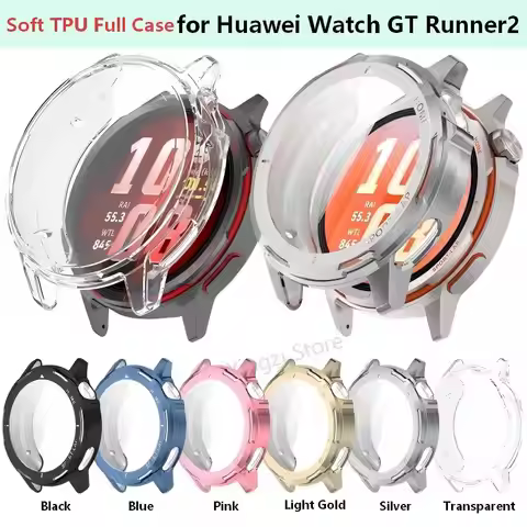 Soft TPU Case For Huawei Watch GT Runner2 Smart Watch Bumper Cover Screen Protector For Huawei Watch