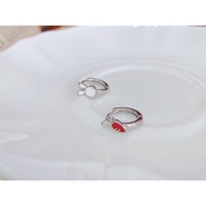 209-goodgift_station-bunny carrot Hoop 925 sterling silver earrings Real Round Lock Rabbit And