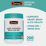 Swisse Ultiboost Odourless High Strength Wild Fish Oil 1500Mg 200 Caps