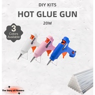 Hot Glue Gun20W Electric Hot Melt Glue Gun Hot Glue Stick Adhesive Electric Glue Hot Melt Stick