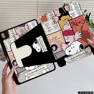 24 Hours Case iPad Gen9 Gen11 Air6 Pen Holder Snoopy Newspaper 360 Rotating Air7 Gen10 iPad Case iPa