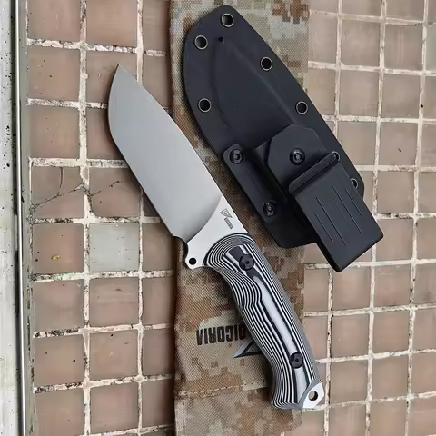 DICORIA DK-11 Real D2 Steel Fixed Blade Knife G10 Handle Tactical Fish Hunting Straight Knives Campi