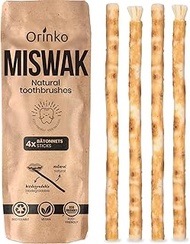 orinko 4 Miswak Sticks for Teeth - 100% Natural Miswak Toothbrush - Cleaning, Disinfecting and White