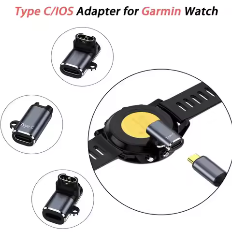 Smart Watch Charger Adapter for Garmin Fenix 7 7X 5S 6 6X 6S PRO Type C / IOS Watch Charging Convert