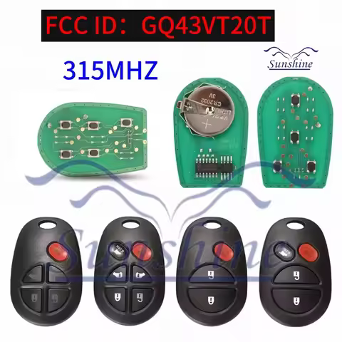 Sunshine car key Remote For Toyota Sequoia Sienna Tacoma Tundra 3/4 Buttons Car Key Remote FCC GQ43V