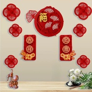 CNY Decoration 2026 3D CNY Decor Set CNY Couplet New Year Decor 2026 CNY Sticker Door Decor