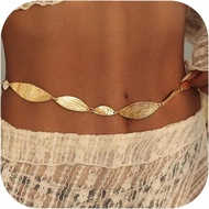 RINHOO Metal Waist Chain Belt for Women Cowgirl Chain Concho Belts for Dresses Jeans Country Concert