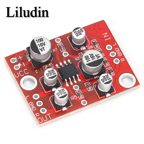 DC 5V-15V 12V AD828 Stereo Preamp Power Amplifier Board Preamplifier Module DC 5V-15V 12V AD828 Ster