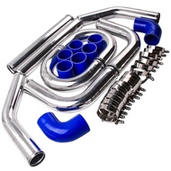 2.5 inch 64mm Universal Aluminum Intercooler Turbo Piping Kit+ Silicone+Clamp