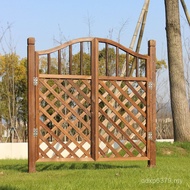 Courtyard Decoration Door Garden Guardrail Anticorrosion Wooden Courtyard Door Fence Wooden Outdoor 