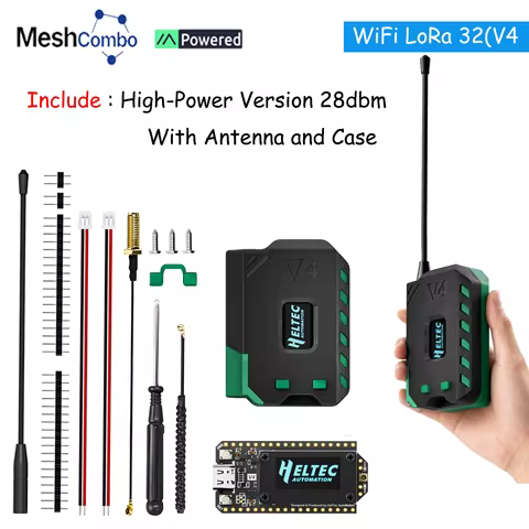 Heltec LoRa 32 V4 Wth Case Meshtastic ESP32 SX1262 0.96inch OLED Solar Powered Dev-Board Mesh Networ