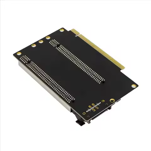 A75T 2X PCIE 3.0 X16 1 to 2 Expansion Card Gen3 Split Card PCIe X16 to X8X8 40.4mm Spaced Slots SATA