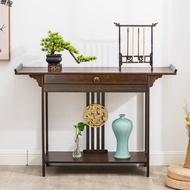 WISFOR Orient Style Hall Console Desk Table for Hallway Skinny Entryway Living Room Accent Table wit
