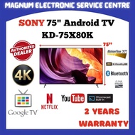 Sony 75 Inch 4K UHD Google TV Android TV KD-75X80K , Netflix &amp; Youtube , Voice Search , Dolby Vision , Dolby Atmos
