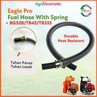 Eagle Pro Fuel Hose Set c/w Spring & 2pcs Clip Pipe (6mm x 10mm) Minyak – Untuk Mesin Rumput BG328, 