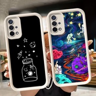 Soft Casing for OPPO F17 A15 A54 A16K A16E A93 Reno 4 Lite 4F A15s A35 Pro White Q5 Astronaut Space