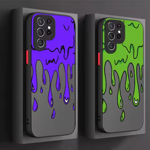 Fun Paint Graffiti Art Matte Case For Samsung Galaxy S24 S23 S22 Ultra S21 S20 FE S10 Plus A15 A25 A