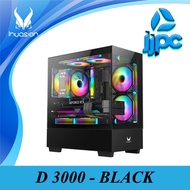 Invasion D-3000 Tempered Glass M-ATX Gaming Case - Black