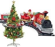 Christmas Toy Tracks Train Set Suspended Around Xmas Tree with Electric Engine Lights Sounds, Easy Assemble Locomotive Railway Cars Play Sets Gift for Kids Boys Girls Child (Special Edition)