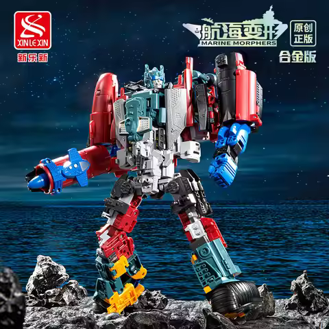 Hovercraft Construction Set For Boys Transformation Robot Building Block Submarine Ship Deformation 