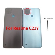 Back Battery Housing For OPPO Realme C21Y Battery Cover Back Door Housing With Main Camera Lens Side
