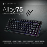 TECWARE Alloy 75 - Hot Swappable RGB Wireless Mechanical Keyboard With CNC Aluminum Case [ BLACK ]