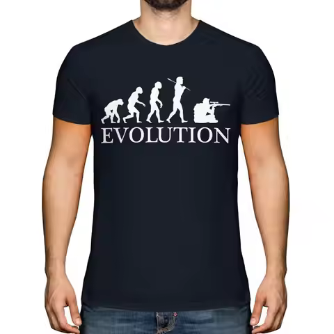SNIPER EVOLUTION MENS T-SHIRT TEE TOP GIFT ELITE RIFLE