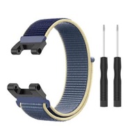 全城熱賣 - 適用於華米Amazfit T-Rex / T-Rex Pro / Ares 尼龍迴環錶帶（深藍米色）