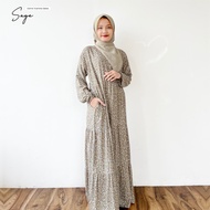 Gamis Dewasa Motif Yasmine Series By Gamisa.id - Bahan Rayon Viscose Premium - Bisa COD