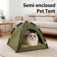 Ready Stock COD | Cozy Semi-Enclosed Pet Tent ️ Washable & All-Season Sleep Haven for Kucing & Small