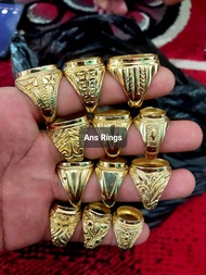 1 Kodi Cincin Ring Emban Akik Kuningan Asli Tanpa Kombinasi Hitam