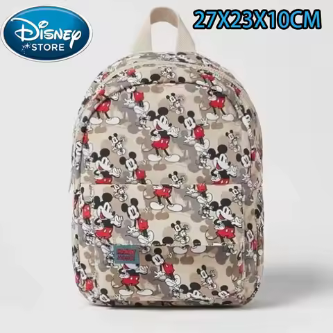 Mickey Plush Cartoon Backpack Women's Mickey Mouse Donald Duck Pattern Student School Bag Large Capa