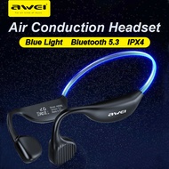 AWEI A895BL Air Conduction Sports Wireless Bluetooth V5.3 Headset / IPX4 Waterproof / Smart Touch / Ultra Lightweight