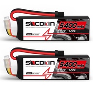 3S Lipo Battery Soft Case 11.1V 3 Cell Battery 5400mAh TR Plug 120C RC Battery Compatible with Arrma