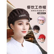 topi perempuan topi Kitchen Hat Ladies Four Seasons Cooking Anti-Fume Anti-Hair Loss Chef Hat Anti-d