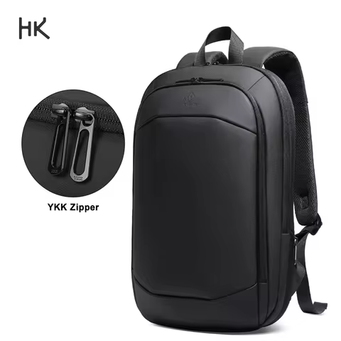 HK Men's Waterproof Backpack Business 15.6'' Laptop Bag Expandable Travel Backpack USB Charging Mult