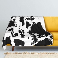 2024 Fishion Black White-cowhide-print-patter Winter Thicken Cashmere Blankets Lamb Blanket Coral Fleece Throw Blanket Warmth Bed Clothes Sofa,one Size: 40inchx60inch (100cmx150cm) (Custom Personalised)  ☫ ✳ No.276
