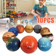 10pcs Kids Toys Planet Planet Toys Solar System Toys Elastic Ball Toys Educational Toys Planet Solar