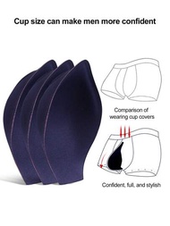 Ropa interior sólida para hombres con almohadilla de esponja para evitar la vergüenza, accesorio íntimo de vestimenta