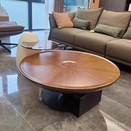 Antique Chinese Light Luxury Coffee Table Designer Italian Round Flying Saucer Minimalist Coffee Tab
