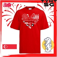 【 Ready Stock 】 SG60 T-shirt for National Day, available in sizes for both adults and children. Sing