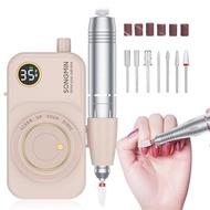 Professional Nail Drill 35000 RPM,SONGMIN Portable Cordless Efile with Bits Kit for Acrylic Nails Ge
