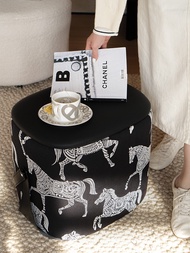 Texdream Attitude French Vintage Living Room Coffee Table Footrest Makeup Bench Low Stool Entrance S