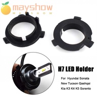 MAYSHOW H7 LED Holder, Car Universal Headlight Base, Deck Auto Bulb Socket Adapter for  Sonata /Tucson/Qashqai/ K3 K4 K5/Sorento