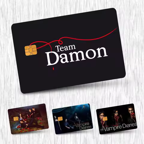 The Vampire Diaries Card Stickers Credit Card DIY Card Protector Stickers Waterproof Film Skin Cover