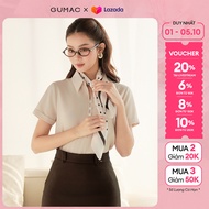 [MUA 2 GIẢM 20K] Áo sơ mi nữ dáng suông đính nút kiểu thời trang GUMAC AF08030