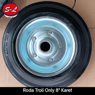 8" Rubber Wheels Only Black Trolley Wheels 200cm Trolly Trolley Wheels Cart Wheels Trolley Cart