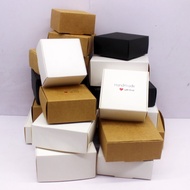 10pcs handmade gift packaging with multiple sizes, white kraft paper, black box, Christmas packaging